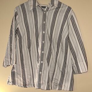 Lovely Stripped Button-Down Blouse